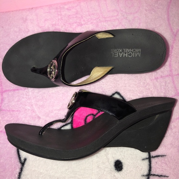 y2k micheal kors flip flops high heels/ platform - Picture 6 of 8